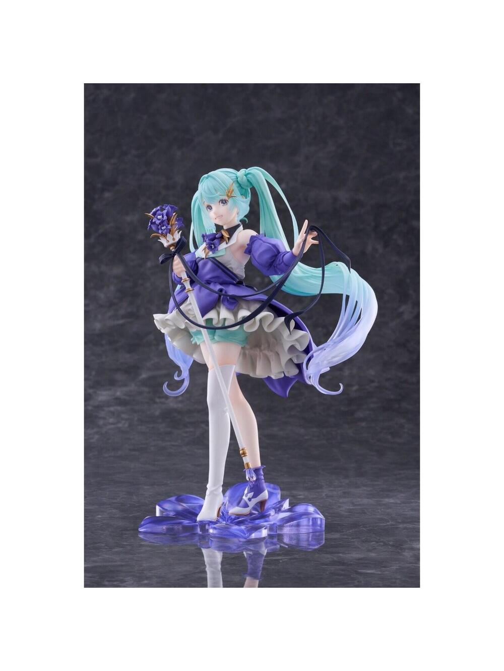 Taito Hatsune Miku Birthday 2021 Pretty Rabbit 1/7 Scale Figure New Purple Teal - Picture 11 of 12